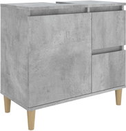 Shumee Bathroom cabinet concrete-grey 65 × 33 × 60 cm composite wood 819824 - Bathroom Cabinet
