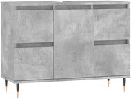 Shumee Bathroom cabinet concrete-grey 80 × 33 × 60 cm composite wood 831648 - Bathroom Cabinet