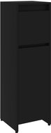 Shumee Bathroom cabinet - black 30 × 30 × 95 cm composite wood 802661 - Bathroom Cabinet