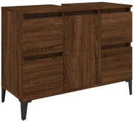 Shumee Cabinet under the washbasin - brown oak 80 × 33 × 60 cm composite wood 821283 - Bathroom Cabinet