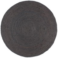 Shumee Handmade jute rug round 240 cm dark grey - Carpet