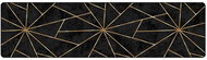 Shumee Washable carpet black and gold 80 × 300 cm non-slip, 136616 - Carpet