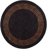 Shumee Washable carpet diameter 120 cm black and gold anti-slip - Carpet
