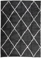 Shumee PAMPLONA with high pile black and cream 200 × 280 cm - Carpet