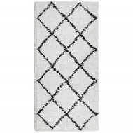Shumee PAMPLONA high pile cream and black 100 × 200 cm - Carpet