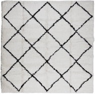 Shumee PAMPLONA high pile cream and black 160 × 160 cm - Carpet