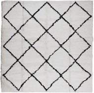 Shumee PAMPLONA s vysokým vlasem krémový a černý 200 × 200 cm - Carpet