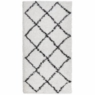 Shumee PAMPLONA s vysokým vlasem krémový a černý 80 × 150 cm - Carpet