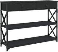 Shumee Console table 100 × 28 × 75 cm, composite wood, black - Console Table