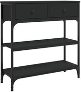 Shumee Console table 72,5 × 25 × 75 cm, composite wood, black - Console Table