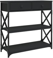Shumee Console table 75 × 28 × 75 cm, composite wood, black - Console Table
