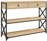 Shumee Console table 100 × 28 × 75 cm, composite wood, sonoma oak - Console Table