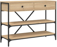 Shumee Console table with drawers and shelves, composite, oak sonoma - Console Table