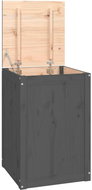 Shumee Laundry Box, 44 × 44 × 66 cm, solid pine wood, grey - Laundry Basket