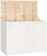 Shumee Laundry chest, 88,5 × 44 × 66 cm, solid pine wood, white - Storage Box