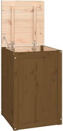 Shumee Laundry Box, 44 × 44 × 66 cm, solid pine wood, honey brown - Laundry Basket