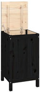Shumee Laundry chest, 44 × 44 × 76 cm, solid pine wood, black - Laundry Basket