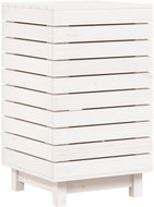 Shumee Laundry basket, 44 × 44 × 76 cm, solid pine wood, white - Laundry Basket