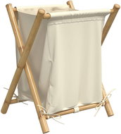 Shumee Laundry basket, 45 × 55 × 63,5 cm, bamboo, cream white - Laundry Basket