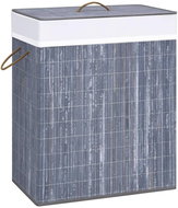 Shumee Bamboo laundry basket with 2 compartments, 100 l, grey - Laundry Basket