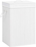 Shumee Bamboo laundry basket with 2 compartments, 72 l, white - Laundry Basket