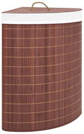 Shumee Bamboo laundry basket, corner, 60 l, brown - Laundry Basket