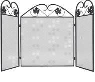 SHUMEE Krbová zástěna se 3 panely železo černá - Krbová zástěna
