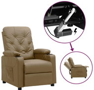 SHUMEE relaxační křeslo, samet, hnědé, 341359 - Křeslo