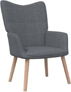 Relaxačná stolička tmavo sivá textil, 327920 - Kreslo