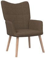 Relaxačná stolička hnedá textil, 327922 - Kreslo