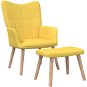 Relaxačná stolička s podnožkou horčicová textil, 327937 - Kreslo