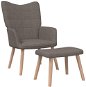 Relaxačná stolička s podnožkou taupe textil, 327939 - Kreslo