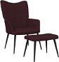 Relaxačné stoličky so stoličkou fialová textil, 327962 - Kreslo
