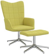 Relaxačné kreslo so stoličkou zelené textil, 328001 - Kreslo