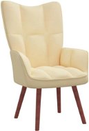 Relaxačná stolička krémovo biela zamat, 328060 - Kreslo