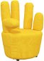 Kreslo v tvare ruky horčicovo žlté zamat, 335849 - Kreslo