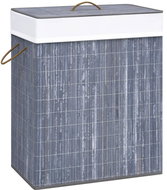 Shumee Bamboo laundry basket with one compartment grey 83 l - Laundry Basket