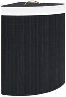 Shumee Corner Bamboo laundry basket black 60 l - Laundry Basket