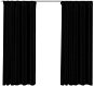 SHUMEE Zatemňovacie závesy s háčikmi vzhľad ľanu, 2 ks, 140 × 175 cm, čierne - Záves