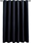 SHUMEE Zatemňovací závěs s kovovými kroužky, 290 × 245 cm, černý - Závěs