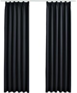 SHUMEE Zatemňovací závěsy s háčky, 2 ks, 140 × 225 cm, černé - Závěs