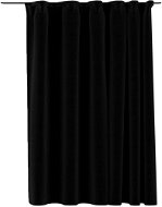 SHUMEE Zatemňovací závěsy s háčky vzhled lnu, 290 × 245 cm, černé - Závěs