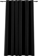 SHUMEE Zatemňovací závěs s kroužky vzhled lnu, 290 × 245 cm, antracitový - Závěs