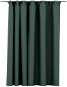 SHUMEE Zatemňovací závěs s háčky vzhled lnu, 290 × 245 cm, zelený - Závěs