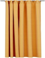 SHUMEE Zatemňovací závěs s háčky vzhled lnu, 290 × 245 cm, žlutý - Závěs