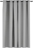 SHUMEE Zatemňovací závěs s kroužky vzhled lnu, 290 × 245 cm, šedý - Závěs