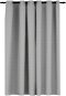 SHUMEE Zatemňovací záves s krúžkami vzhľad ľanu, 290 × 245 cm, sivý - Záves