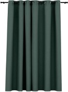 SHUMEE Zatemňovací závěs s kroužky vzhled lnu, 290 × 245 cm, zelený - Závěs