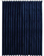 SHUMEE Zatemňovací závěs s háčky, 290 × 245 cm, samet tmavě modrý - Závěs
