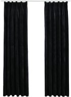 SHUMEE Zatemňovací závěsy s háčky, 2 ks, 140 × 245 cm, samet černé - Závěs